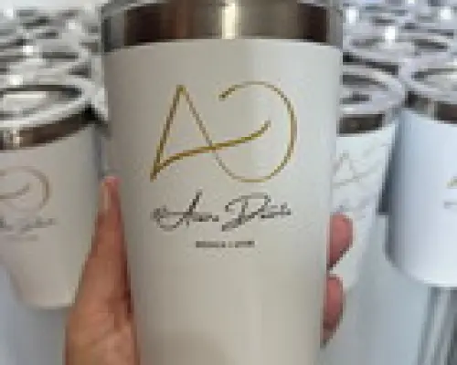 Copo Térmico Personalizado 350ml com Tampa em Acrílico
