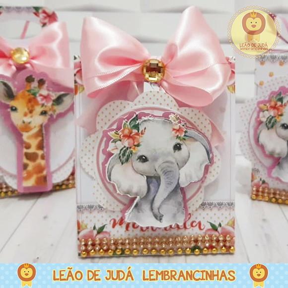 Caixinha para festa tema safari menina