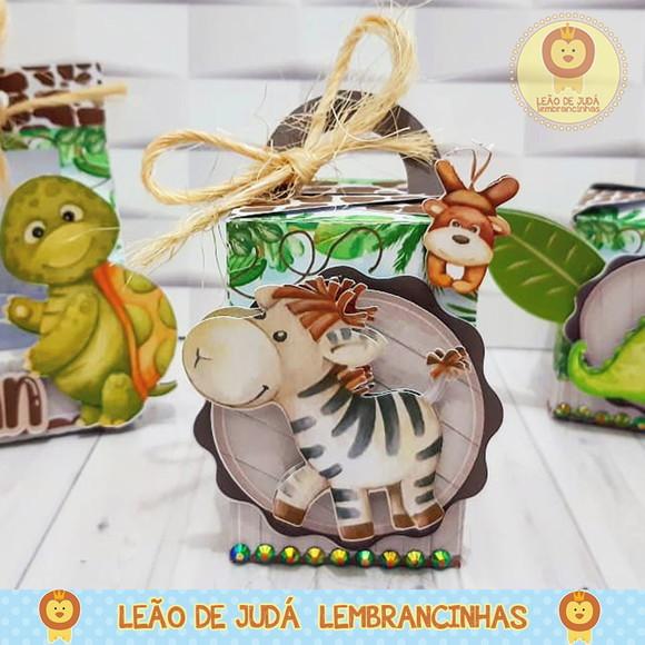 Caixinha para festa tema safari menino