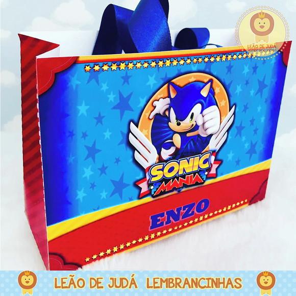 Caixinha para festa tema sonic