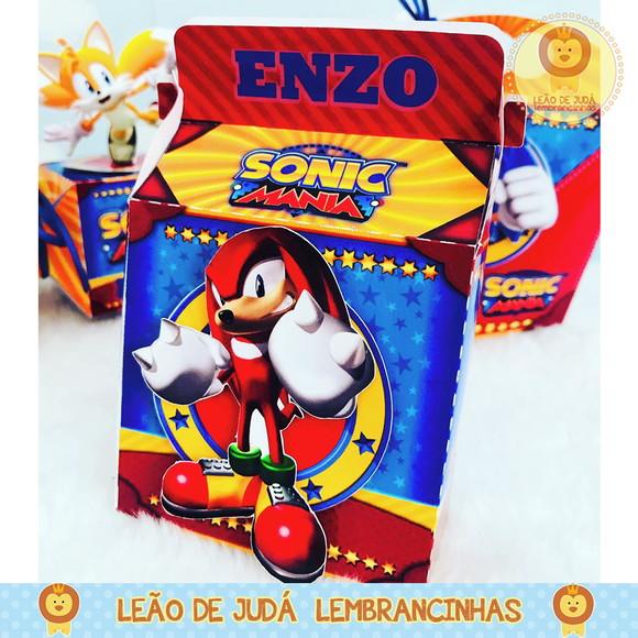 Caixinha para festa tema sonic