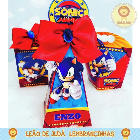 Caixinha Para Festa Tema Sonic