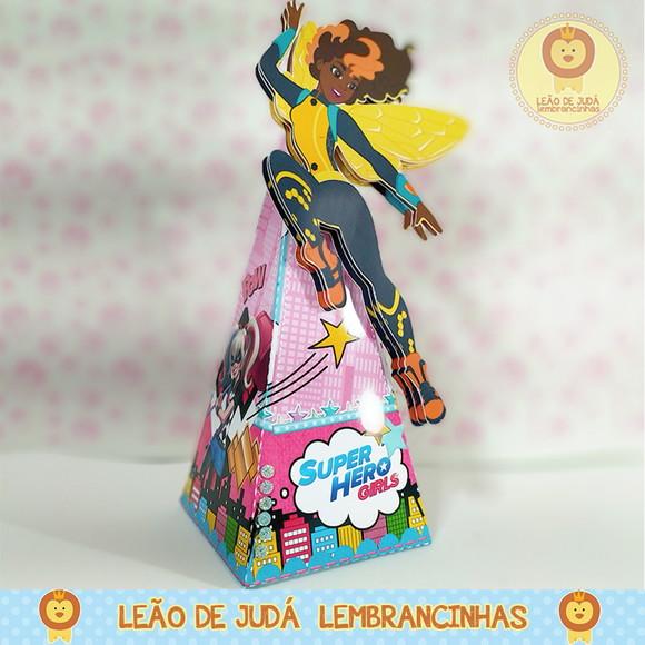 Caixinha para festa tema super girls