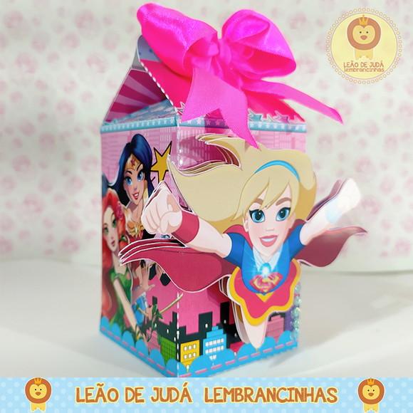 Caixinha para festa tema super girls