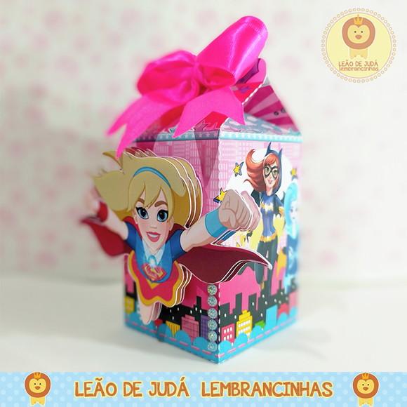 Caixinha para festa tema super girls