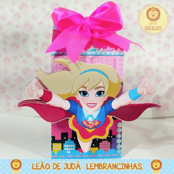 Caixinha para festa tema super girls
