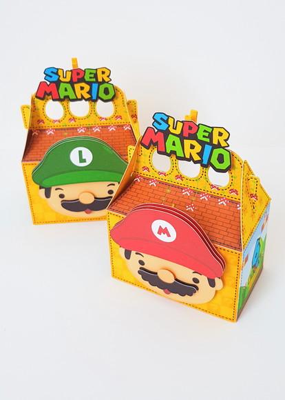 Caixinha para Festa Tema Super Mario