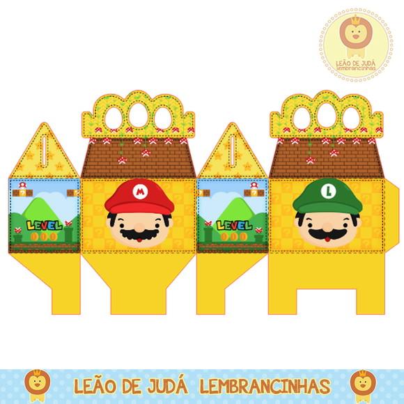 Caixinha para festa tema super mario