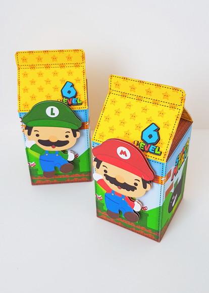Caixinha para Festa Tema Super Mario