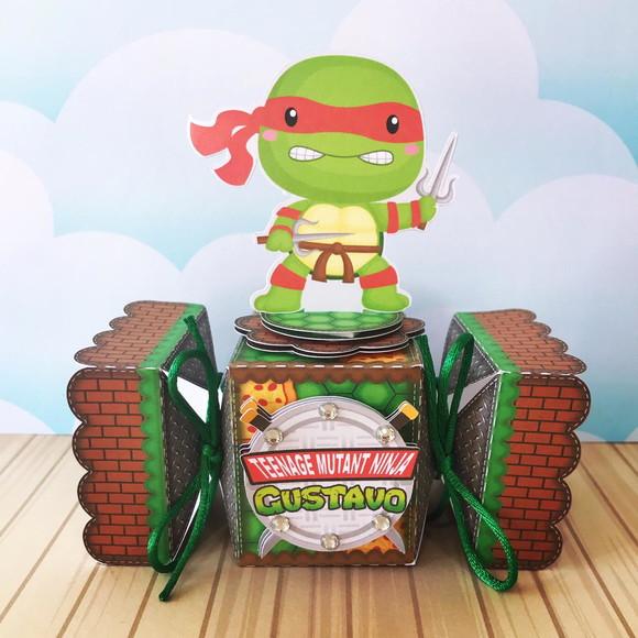 Caixinha Para Festa Tema Tartaruga Ninja