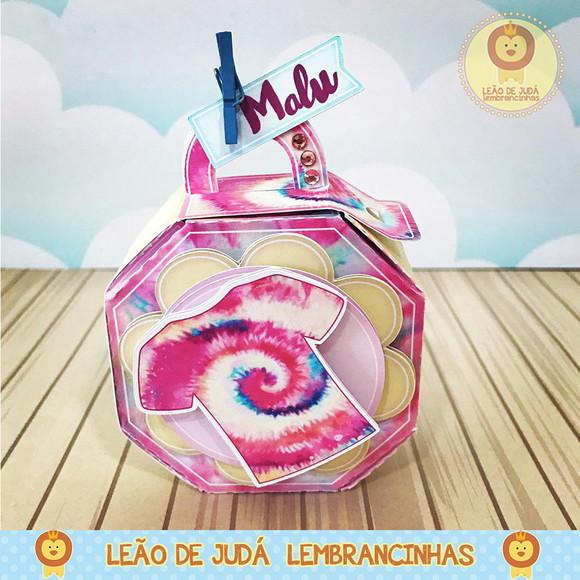 Caixinha para festa tema tie dye