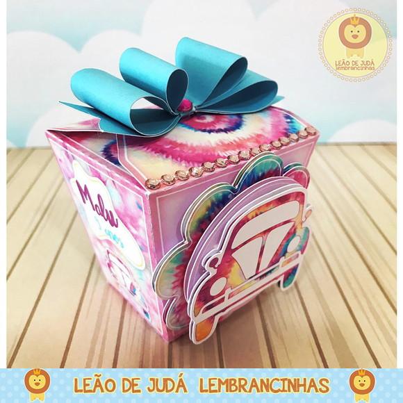 Caixinha para festa tema tie dye