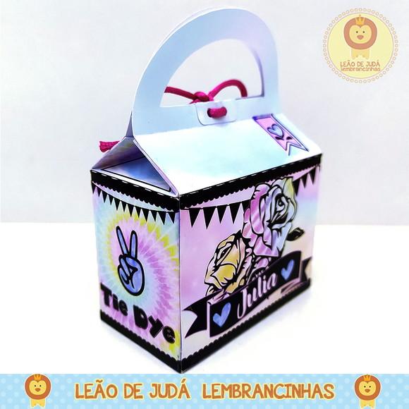 Caixinha para festa tema tie dye
