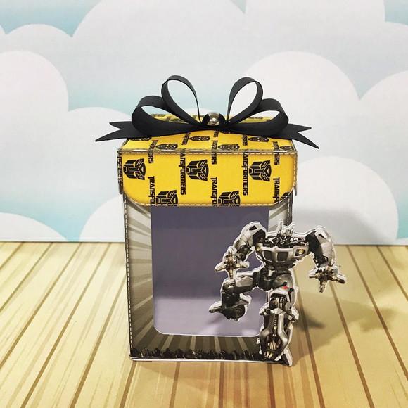 Caixinha para festa tema transformers