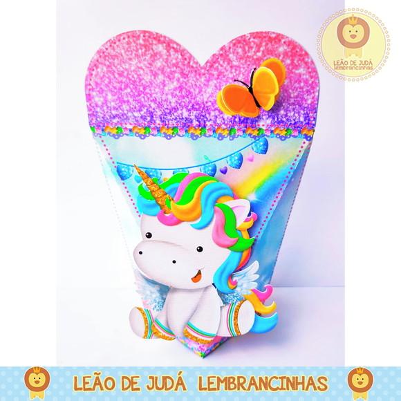 Caixinha para festa tema unicórnio