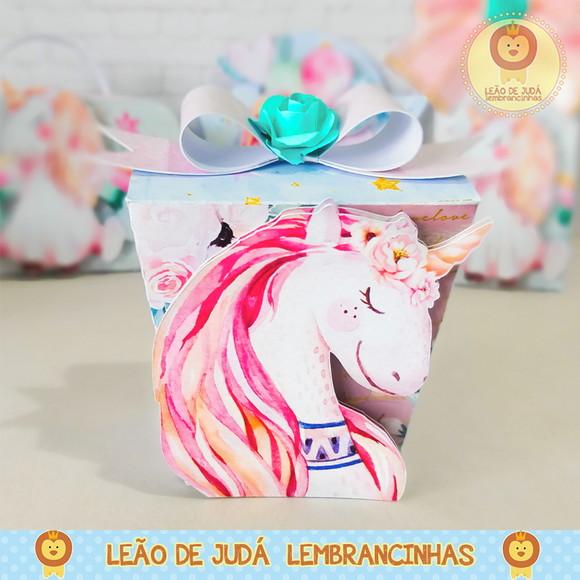 Caixinha para festa tema unicórnio