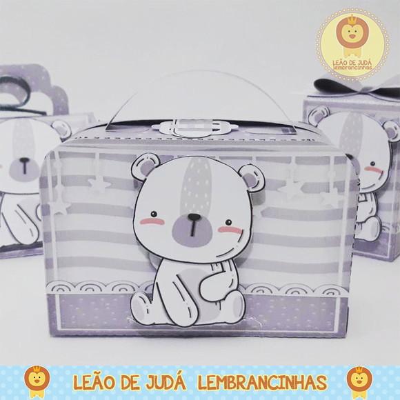 Caixinha para festa tema urso minimalista