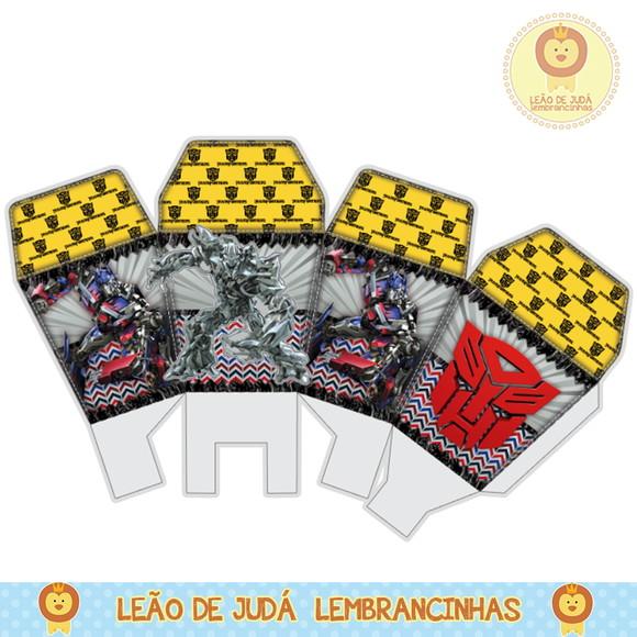 caixinha para festa transformers