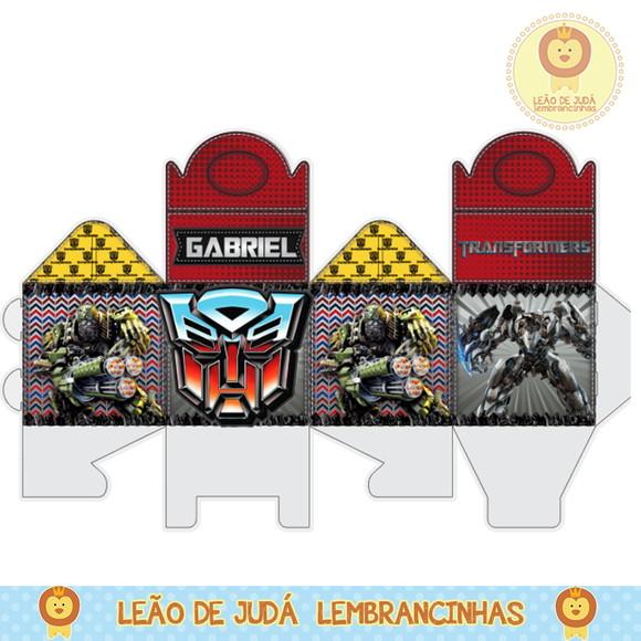 caixinha para festa transformers