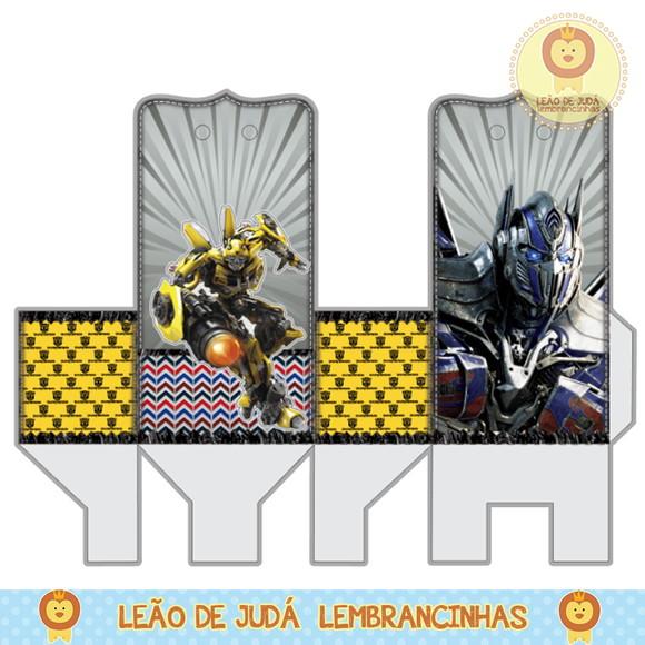caixinha para festa transformers