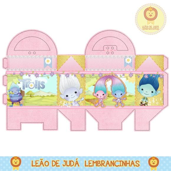 caixinha para festa trolls