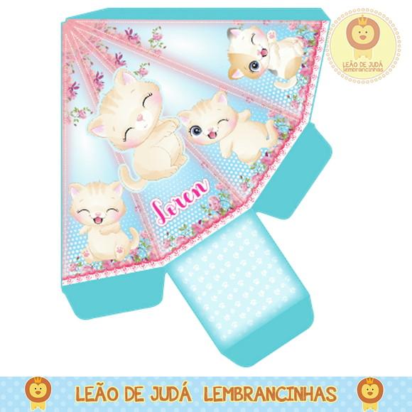 caixinha pirâmide gatinha