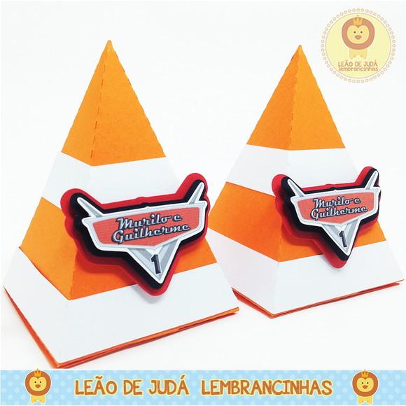 Caixinha Piramide Tema Carros