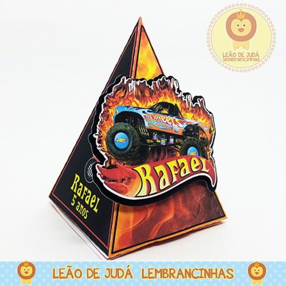 Caixinha Piramide Tema hot wheels