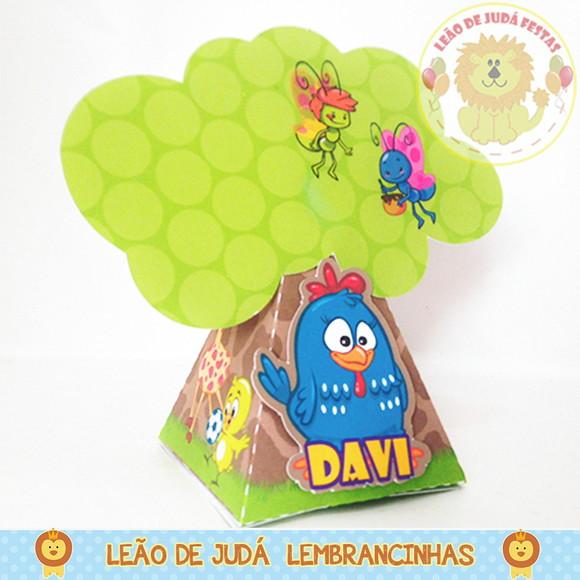 Caixinha Piramide Tema Galinha pintadinha modelo 2