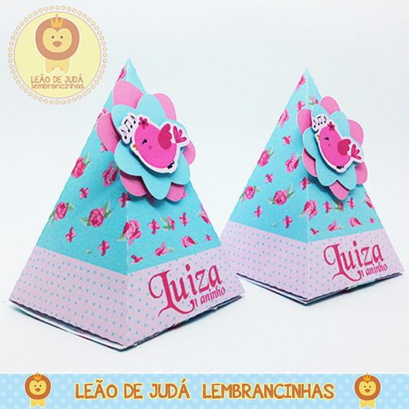 Caixinha Piramide Tema jardim modelo 6