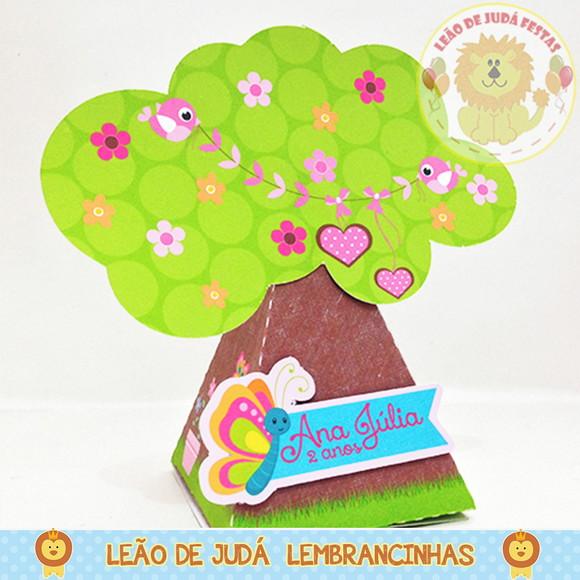 Caixinha Piramide Tema jardim modelo 4