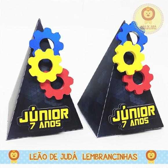 Caixinha Piramide Tema Transformers