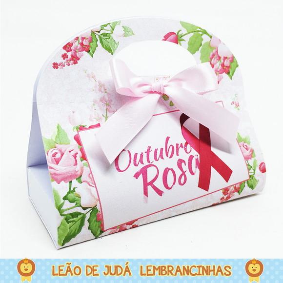Caixinha Porta Esmalte e mini Lixa tema Outubro rosa