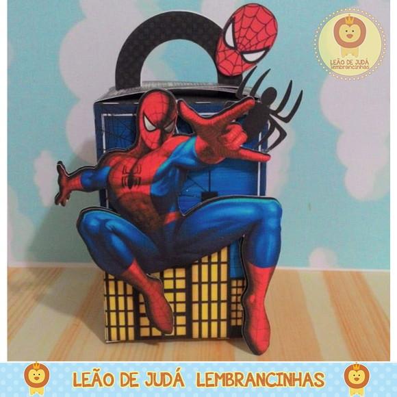 Caixinha Suécia tema Homem Aranha