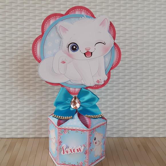 Centro De Mesa Tema Gatinha