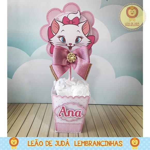 Centro de Mesa Tema Gatinha Marie