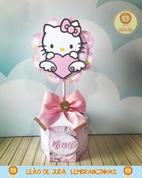Centro De Mesa Tema Hello Kitty