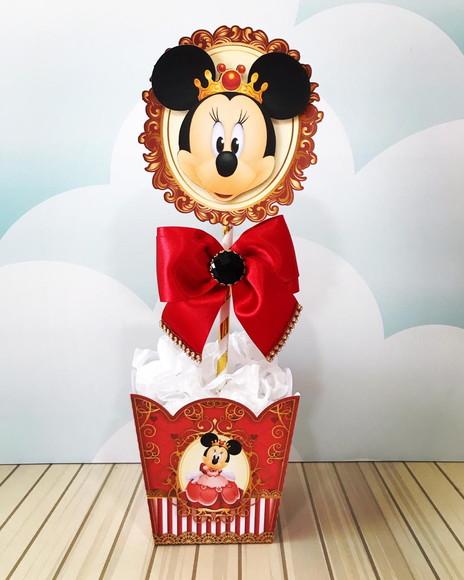 Centro de Mesa Tema Minnie Realeza
