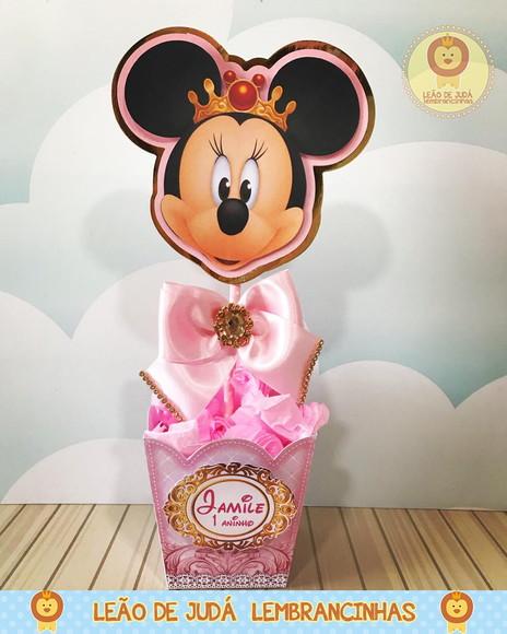 Centro De Mesa Tema Minnie Realeza