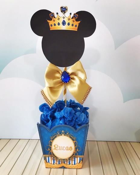 Centro de Mesa Tema Mickey Realeza