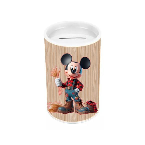 Cofrinho Lembrancinha para Festa Tema Mickey Fazendeiro