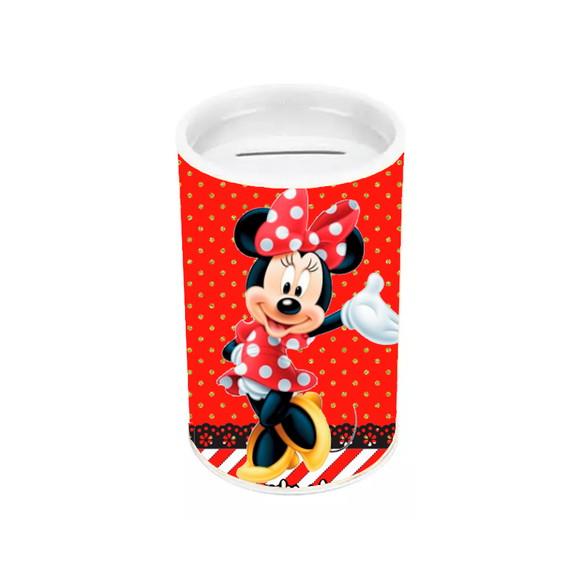 Cofrinho Tema Minnie Vermelha