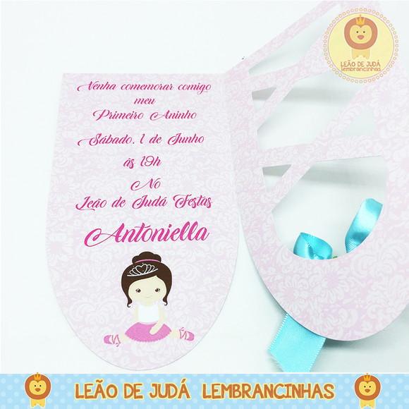 Convite Ametista Tema Bailarinha