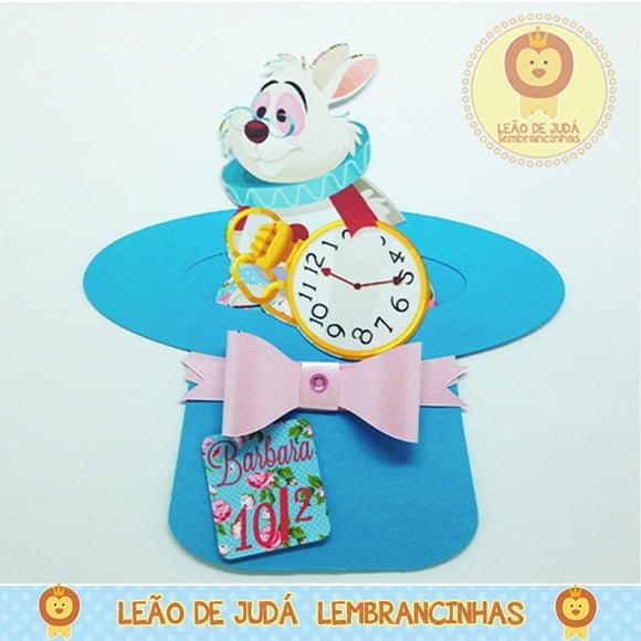 Convite Cartola tema Alice