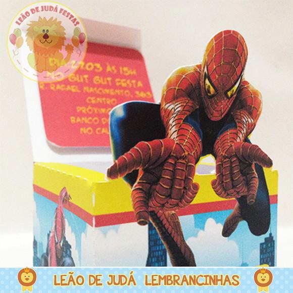 CONVITE CUBO tema Homem Aranha