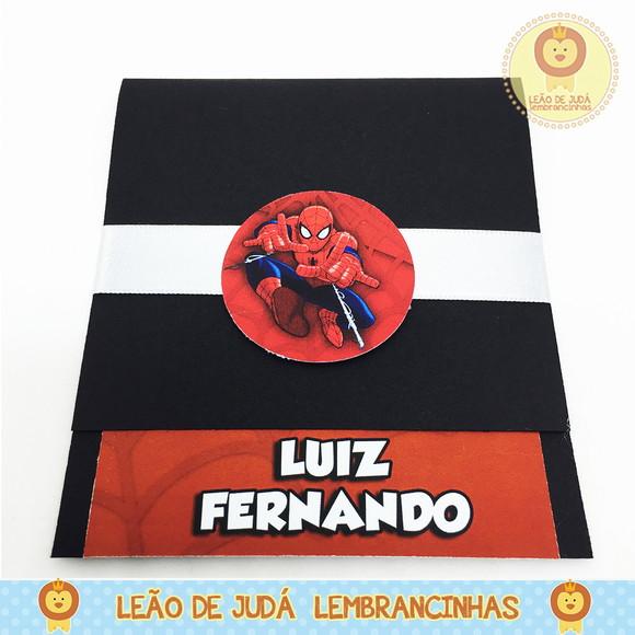 Convite Esmeralda tema Homem Aranha