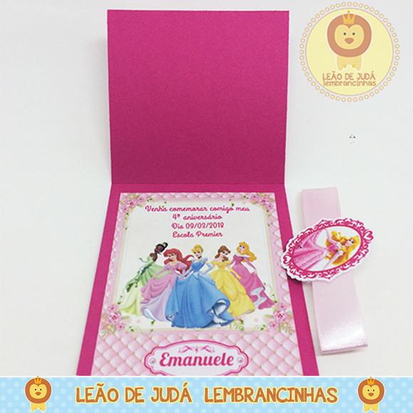 Convite Esmeralda tema Princesas