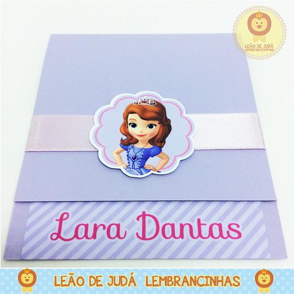 Convite Esmeralda tema Princesinha Sofia