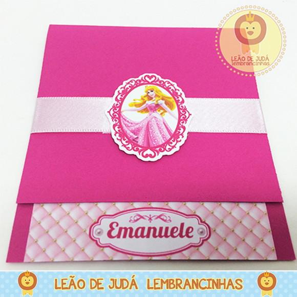 Convite Esmeralda tema Princesas