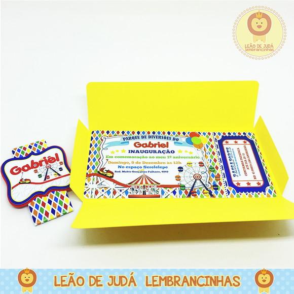 Convite Ingresso tema Circo